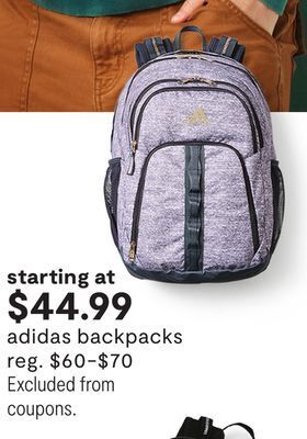 JC Penney Adidas backpacks offer