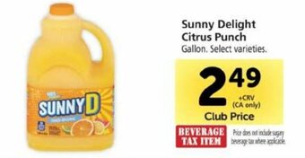 Safeway Sunny Delight Citrus Punch offer
