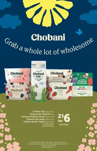 Safeway Chobani Flip,Chobani Oat Oatmilk,Chobani Probiotic Pouch, Chobani Less Sugar, Chobani Greek Yogurt offer