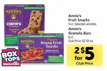 Safeway Annie's Fruit Snacks, Annie's Granola Bars offer