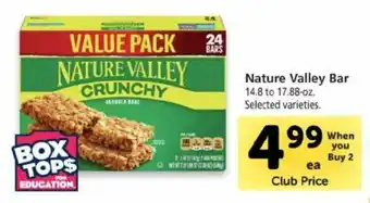 Safeway Nature Valley Bar 14.8-17.88 oz offer
