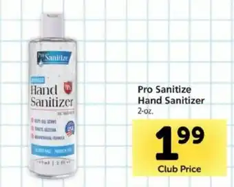 Safeway Pro Sanitize Hand Sanitizer 2 oz offer