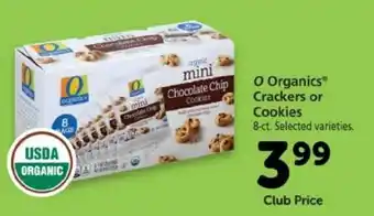 Safeway O Organics Crackers Or Cookies offer