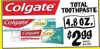 Ollie's Colgate® total toothpaste offer