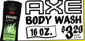 Ollie's Axe body wash offer