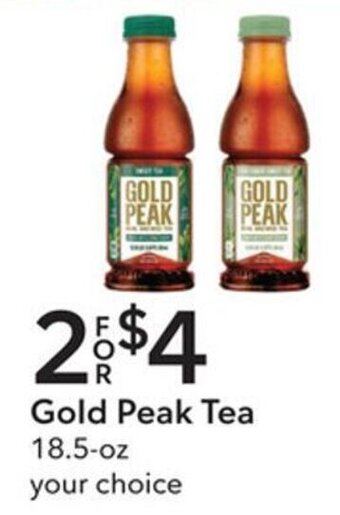 Publix Gold Peak Tea 18.5 oz offer