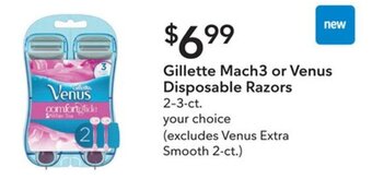 Publix Gillette Mach3 or Venus Disposable Razors offer