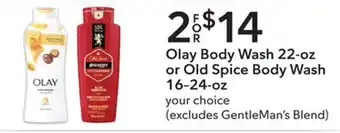 Publix Olay Body Wash 22-oz or Old Spice Body Wash 16-24-oz offer