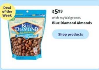 Walgreens Blue diamond almonds offer