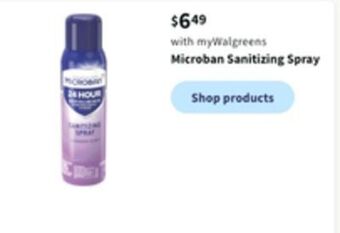 Walgreens Microban sanitizing spray offer