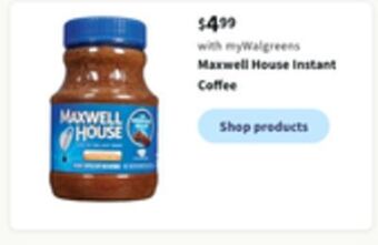 Walgreens Maxwell house instant coffee offer