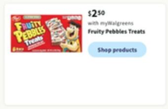 Walgreens Fruity pebbles treats offer