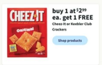 Walgreens Cheez-it or keebler club crackers offer