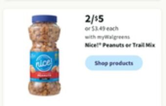 Walgreens Nice! peanuts or trail mix offer