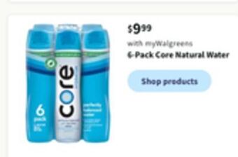 Walgreens 6-pack core natural water offer