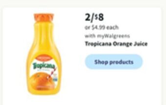Walgreens Tropicana orange juice offer