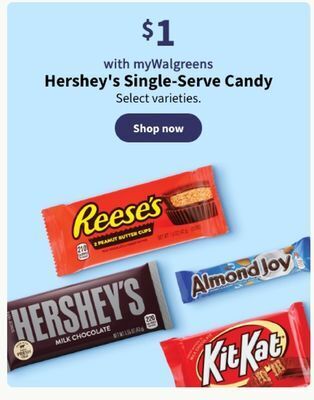 Walgreens Hershey's single-serve candy offer