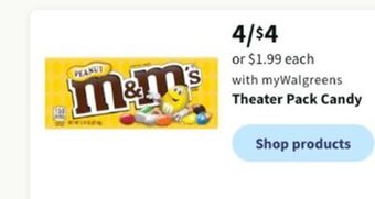 Walgreens Theater pack candy offer