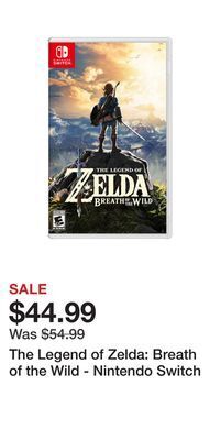 Game Stop The legend of zelda: breath of the wild - nintendo switch offer