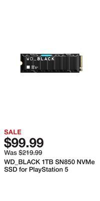 Game Stop Wd_black 1tb sn850 nvme ssd for playstation 5 offer
