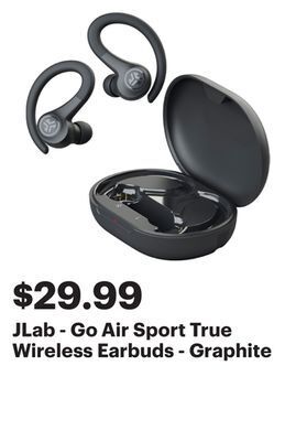 Best Buy Jlab - go air sport true wireless earbuds - graphite offer