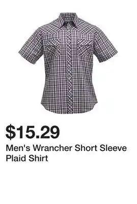 Tractor Supply Company Men's wrancher short sleeve plaid shirt offer