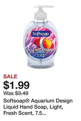 Office Depot Softsoap® aquarium design liquid hand soap, light, fresh scent, 7.5 oz pump bottle offer