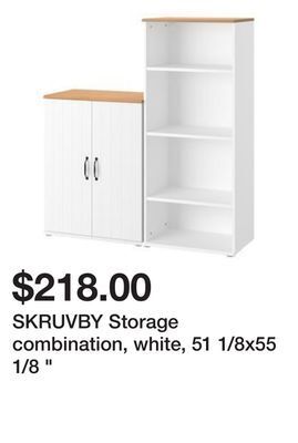 Ikea Skruvby storage combination, white, 51 1/8x55 1/8 offer