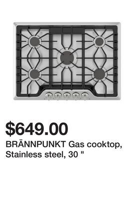 Ikea Brännpunkt gas cooktop, stainless steel, 30 offer