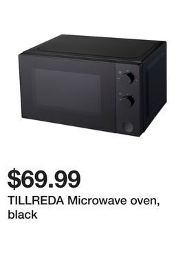 Ikea Tillreda microwave oven, black offer