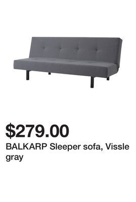 Ikea Balkarp sleeper sofa, vissle gray offer