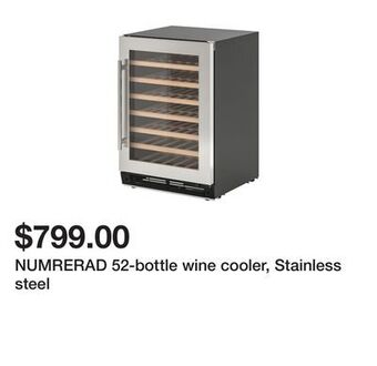 Ikea Numrerad 52-bottle wine cooler, stainless steel offer