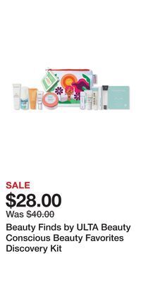 Ulta Beauty Beauty finds by ulta beauty conscious beauty favorites discovery kit offer