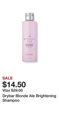 Ulta Beauty Drybar blonde ale brightening shampoo offer
