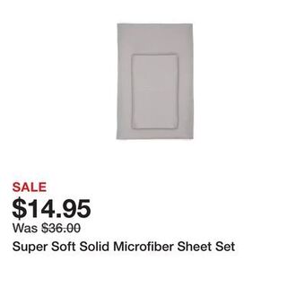 Belk Super soft solid microfiber sheet set offer