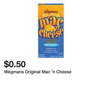 Wegmans Wegmans original mac 'n cheese offer