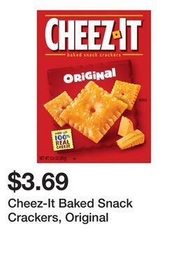 Wegmans Cheez-it baked snack crackers, original offer