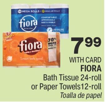 CVS Fiora bath tissue 24-roll or paper towels 12-roll offer