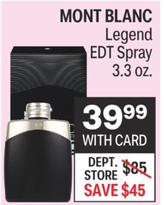 CVS Mont blanc legend edt spray 3.3 oz. offer
