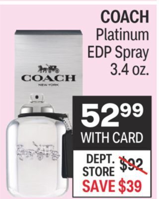 CVS Coach platinum edp spray 3.4 oz. offer