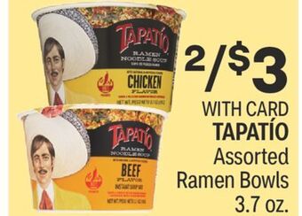 CVS Tapatío assorted ramen bowls 3.7 oz. offer
