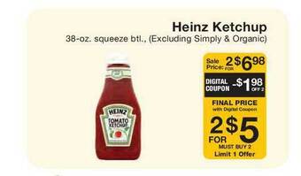 Fairway Store Market Heinz Ketchup offer