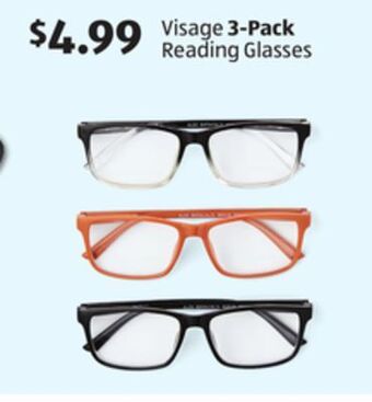 Aldi Visage 3-pack reading glasses offer