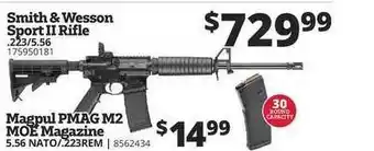 Rural King Smith & Wesson Sport II Rifle, Magpul Pmag M2 Moe Magazine offer