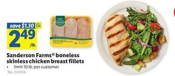 Lidl Sanderson farms® boneless skinless chicken breast fillets offer