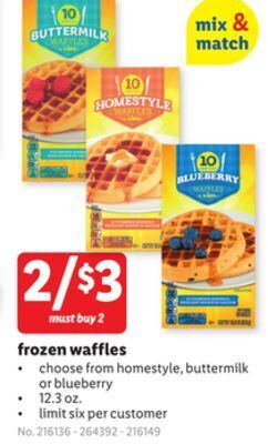 Lidl Frozen waffles offer