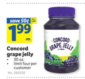 Lidl Concord grape jelly offer