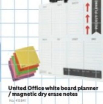 Lidl United office white board planner/magnetic dry erase notes offer