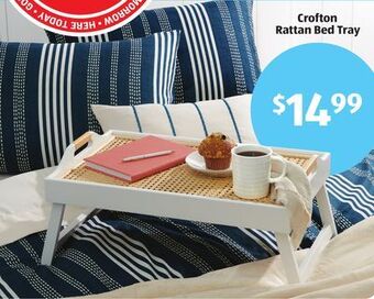 Aldi Crofton rattan bed tray offer