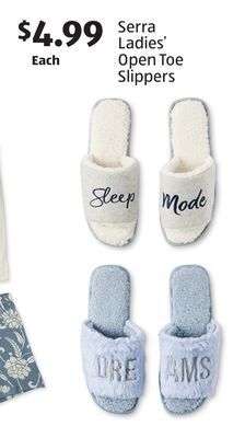 Aldi Serra ladies' open toe slippers offer